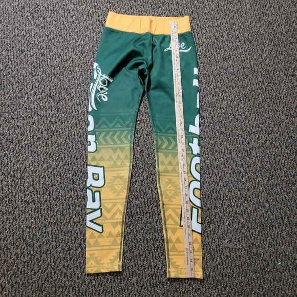 NWOT Women's Green Bay Packers Green and Gold Leggings Size Medium - Picture 3 of 14